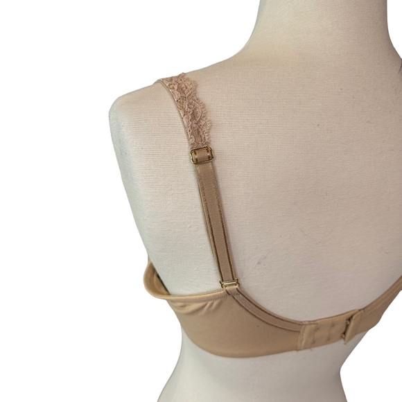 Soma Embraceable Push Up Lace Trim Bra Womens Wired Full Coverage Nude 36C - Picture 4 of 7